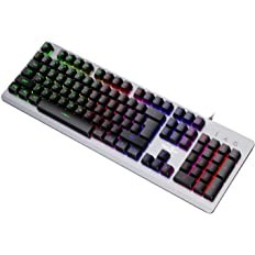 boAt Redgear Grim V2 Wired Gaming Keyboard with Double Injected Keycaps, Floating Keycaps, Ergonomic Design, 3 Mix LED Modes and Windows Key Lock for PC