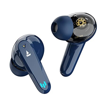 boAt Airdopes 191G True Wireless In Ear Earbuds with ENx Tech Equipped Quad Mics, Beast Mode(Low Latency- 65ms) for Gaming, 2x6mm Dual Drivers, 30H Playtime, IPX5, IWP, Appealing Case LEDs(Sport Blue)
