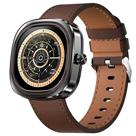 Fire-Boltt Collide 1.32" Display Smartwatch, Bluetooth Calling with Body Shielding Metal Paint, Single BT Connection, BT 2.0 Ultra Low Power Consumption, SpO2 (Brown)