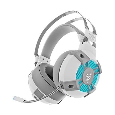 Redgear Cosmo 7,1 USB Gaming Wired Over Ear Headphones with Mic with Virtual Surround Sound, RGB LEDs & Remote Control(White), Noise Cancellation, 50Mm Driver