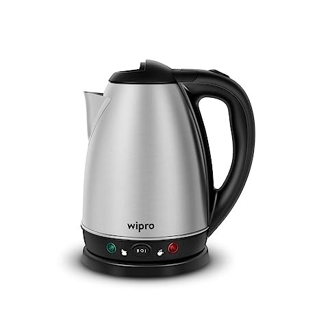 Wipro Vesta 1.8 Litre Ss Kettle With Keep Warm Function | Auto Cut Off | Dry Boil Protection & Over Heat Protection (Ss, 1500 Watt), Stainless Steel