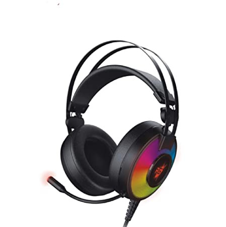 Redgear Comet 7.1 Wired Over Ear Headphones with Mic and  RGB LED light effect  on ear-ups,1 year warranty