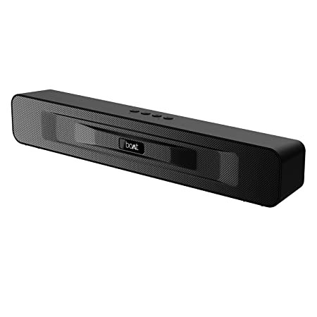boAt Aavante Bar 508 Portable Soundbar with 10W RMS Stereo Sound, Dual EQ Modes, Multi-Compatibility, 10HRS Playtime and Master Remote Control(Midnight Black)