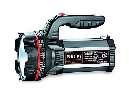 Philips Blaze Synthetic Resin and Metal Multi-Functional Emergency Rechargeable LED Torch Light and Lantern| 4 Lighting Modes | 2200 mAH Battery with up to 4 hrs. of Backup