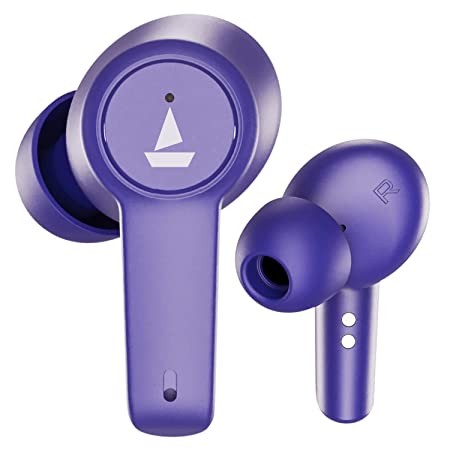 boAt Airdopes 413ANC True Wireless in Ear Earbuds with Active Noise Cancellation, 2 Mics ENx Tech, Signature Sound, Touch Gesture, 20 Hours Playback, ASAP Charge & Ambient Mode(Verve Purple)