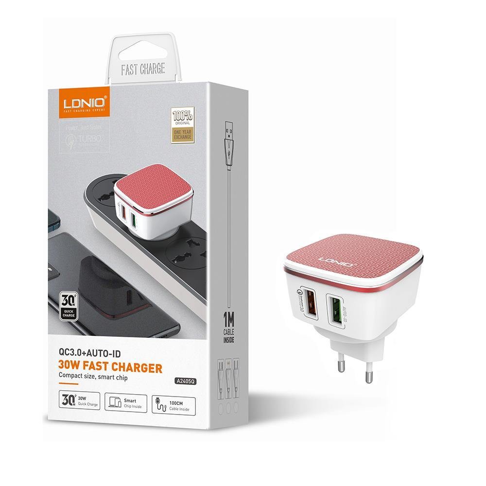 LDNIO A2405Q QC3.0 + Auto-Id Home Charge Adapter