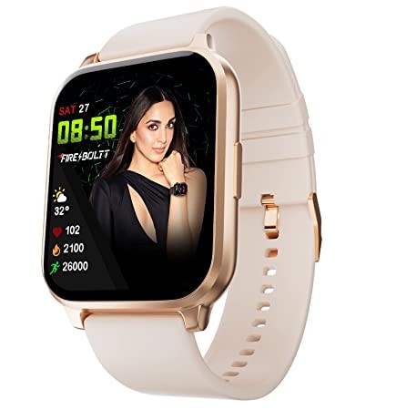 Fire-Boltt Ninja 3 1.83" Display Smartwatch Full Touch with 100+ Sports Modes with IP68, Sp02 Tracking, Over 100 Cloud Based Watch Faces (Beige)
