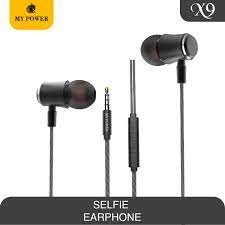 My Power Best Quality Metal Earphones X9, Highbase-Withmic, For All Mobile Devices.