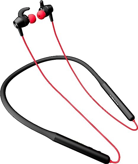ZEBRONICS Zeb Yoga 90 Plus Wireless in-Ear Neckband Earphone Supporting Bluetooth 5.0, Dual Pairing,Type C Charging,10mm Drivers,Metallic Magnetic Earpiece,Call & Media Controls, Splash Proof(Red)