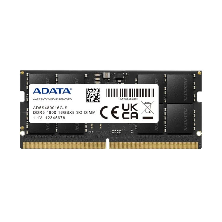 ADATA Laptop RAM 8GB DDR5 4800MHz (For Intel & AMD Base System | One-Die ECC | Built in Power Management IC)