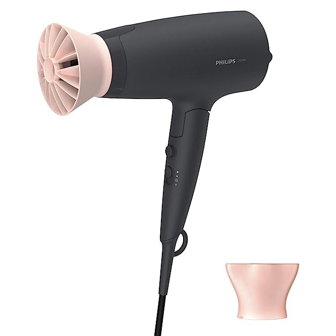 Philips Professional Hair Dryer BHD356/10 2100 Watts Thermoprotect AirFlower Advanced Ionic Care 6 Heat & Speed Settings-Black