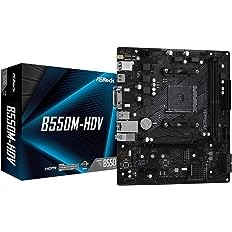 ASRock B550M-HDV Supports 3rd Gen AMD AM4 Ryzen/Future AMD Ryzen Processors Micro ATX Motherboard, DDR4