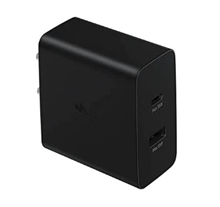 Samsung Original 35W Dual Port, Type-C & USB-A, Fast Charger (Cable not Included), Black