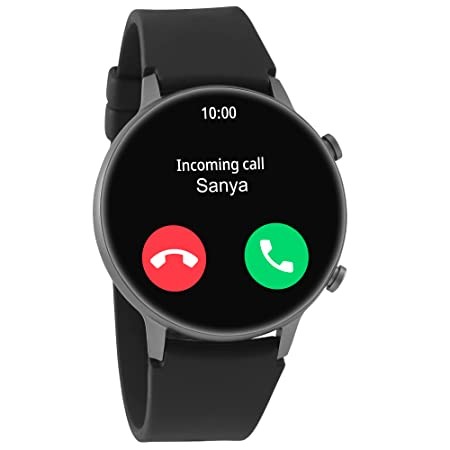 Fastrack Reflex Play + BT Calling 1.3 AMOLED Display Smartwatch with AOD Premium Metallic Body AI Voice Assistant in-Built Games BP Monitor 24x7 HRM SpO2 Upto 7 Day Battery IP68 (Black)