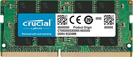 Crucial 16GB Single DDR4 3200 MT/S (PC4-25600) CL22 DR X8 Unbuffered SODIMM 260-Pin Memory - CT16G4SFD832A, Green