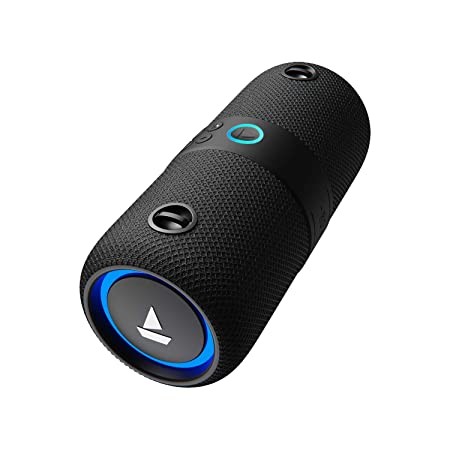 boAt Stone 1208 Bluetooth Speaker with Upto 9 Hours Playback, RGB LEDs, True Wireless Feature, Carry Strap, IPX7 and Ergonomical Design(Black)