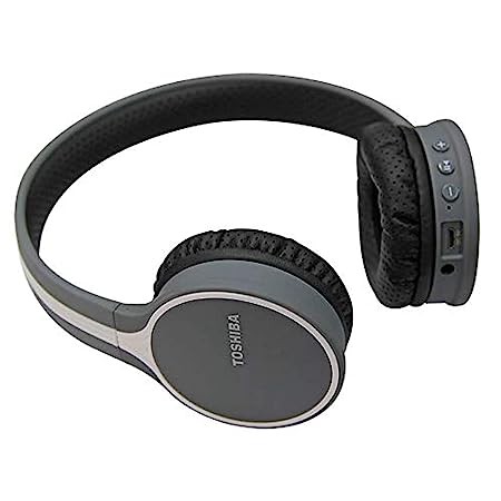 TOSHIBA RZE-BT180H Wireless Bluetooth On Ear Headphone with Mic (Black)