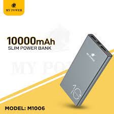 My Power 10000 mAh Power Bank M-1006 Micro & Type-C Inputs Slim Power Bank