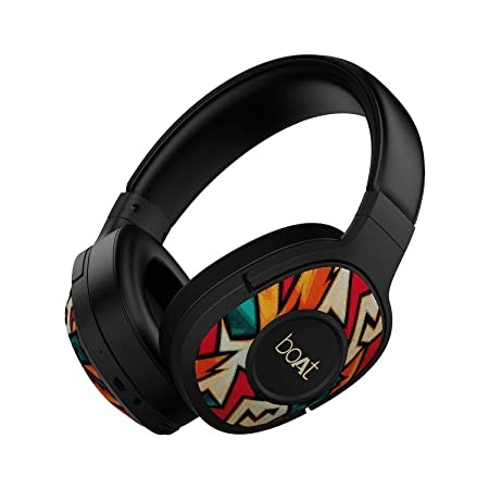 boAt Rockerz 550 Bluetooth Wireless Over Ear Headphones with Upto 20 Hours Playback, 50MM Drivers, Soft Padded Ear Cushions and Physical Noise Isolation with Mic (Black Symphony)