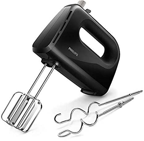 Philips HR3705/10 300 Watt Lightweight Hand Mixer, Blender with 5 speed control settings, stainless steel accessories and 2 years warranty