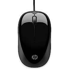 HP X1000 Wired USB Mouse with 3 Handy Buttons, Fast-Moving Scroll Wheel and Optical Sensor works on most Surfaces, 3 years warranty