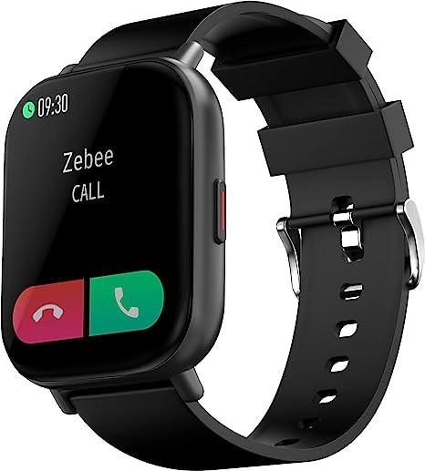 ZEBRONICS Zeb-FIT 7220CH Bluetooth Smart Watch,1.75"(4.4cm) Full Touch with 2.5D Curved Screen,Metal Body,7 Days Data Storage,SpO2,BP & Heart Rate Monitor,IP67 Waterproof, Multiple Watch Faces(Black)