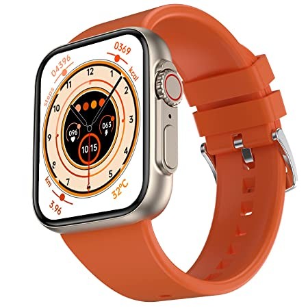Fire-Boltt Gladiator 1.96" Biggest Display Smart Watch with Bluetooth Calling, Voice Assistant &123 Sports Modes, 8 Unique UI Interactions, SpO2, 24/7 Heart Rate Tracking (Orange)