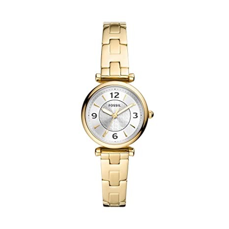 Fossil Carlie Analog Silver Dial Women's Stainless steel Watch-ES5203, Water Resistant