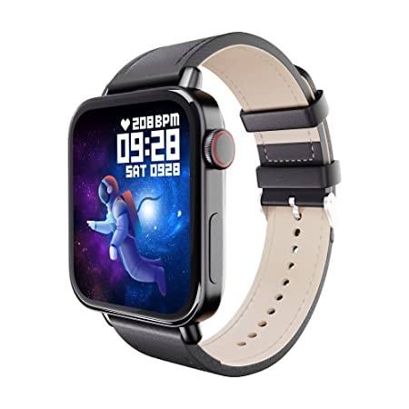 ZEBRONICS Iconic AMOLED Bluetooth Calling Smartwatch, 4.52cm (1.8"), Always ON Display, 2 Buttons, 10 Built-in & 100+ Watch Faces, 100+ Sport Modes, Built-in Games, Calculator, IP67 (Classic Black)