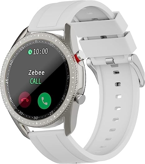 ZEBRONICS ZEB-FIT4220CH Smart Fitness Watch with Call Function via Built-in Speaker and Mic, SpO2, BP & Heart Rate Monitor, IP67 Water Resistant, 7 Sports Mode (Silver)