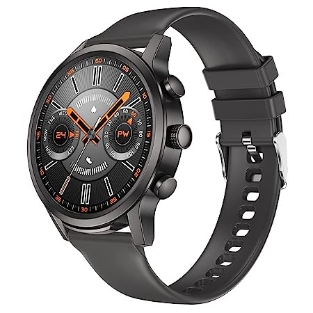 Fire-Boltt Infinity 1.6" Round Display Smart Watch, 400 * 400 Pixel High Resolution, Bluetooth Calling, Voice Assistance, 300 Sports Modes & Internal Storage of 4GB to Store 300+ Songs (Dark Grey)
