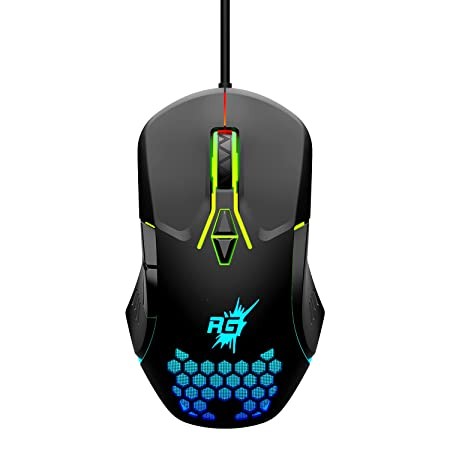 Redgear A-15 Wired Gaming Mouse with Upto 6400 DPI, Multi Programmable Buttons, RGB & Driver Customization for PC(Black)