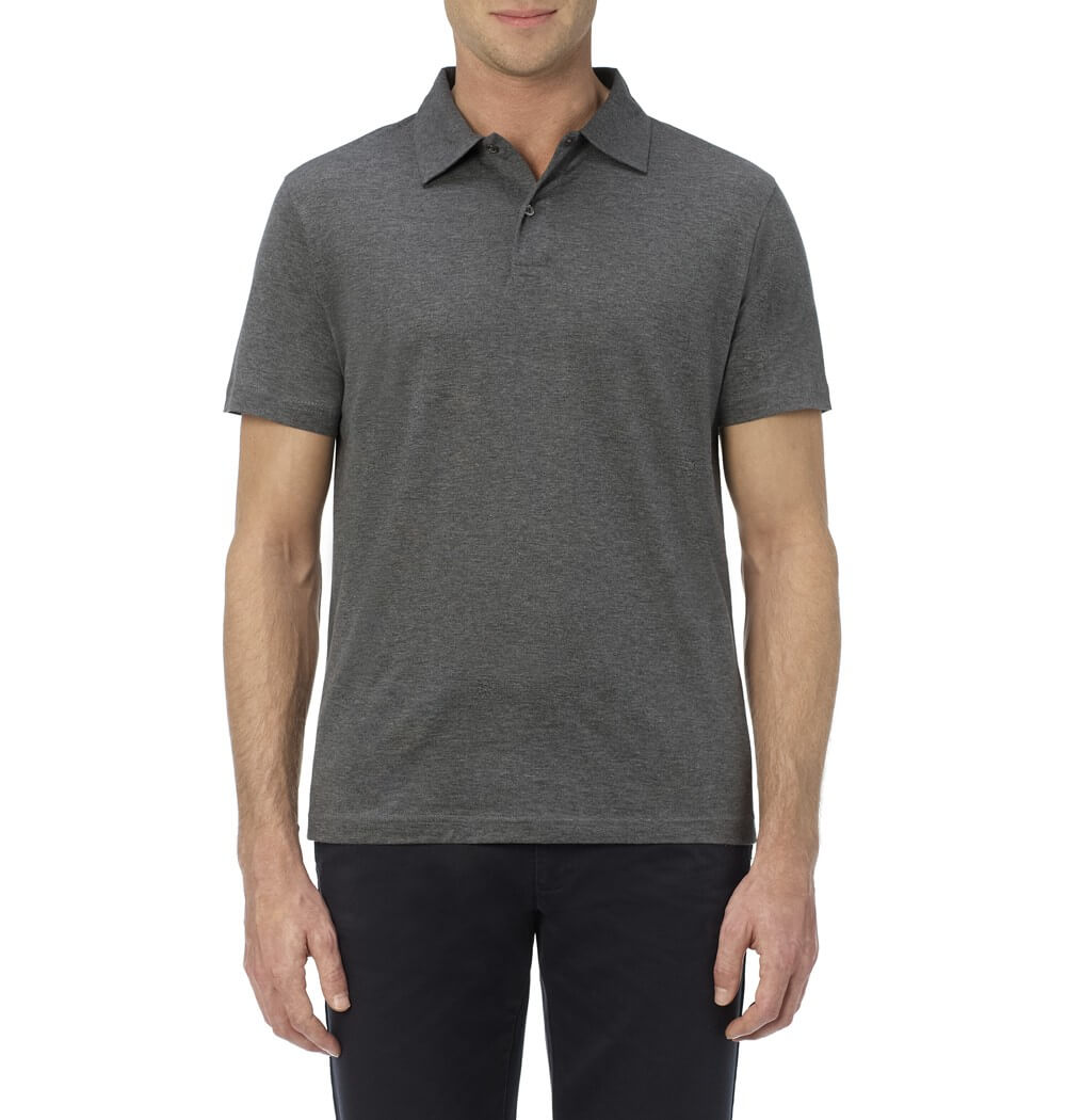 M Fashion Collar Polo T-Shirt For Men (Gray)