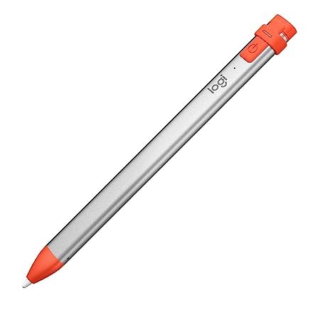 Logitech Crayon Digital Pencil for All iPads (2022 Releases and Later) with Apple Pencil Technology, Anti-roll Design, and Dynamic Smart tip, Orange