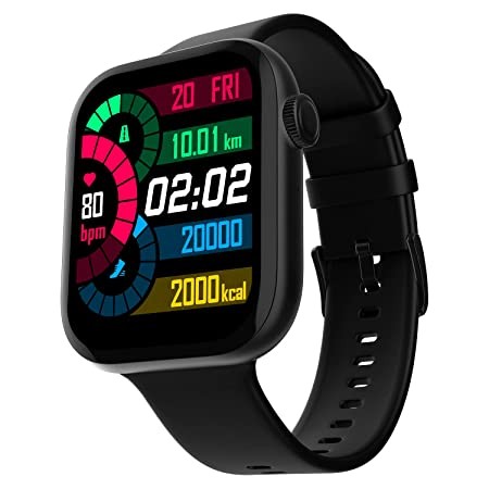 Fire-Boltt Ring 3 Smart Watch 1.8 Biggest Display with Advanced Bluetooth Calling Chip, Voice Assistance,118 Sports Modes, in Built Calculator & Games, SpO2, Heart Rate Monitoring (Black)