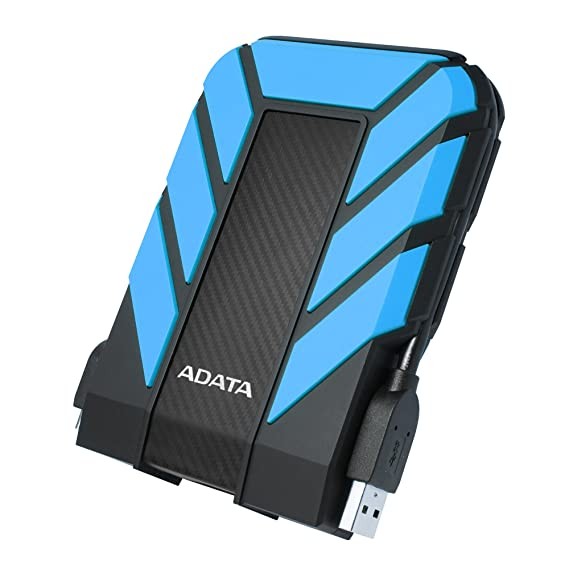 ADATA HD710 Pro 1TB 3.5 inch SATA III External Hard Drive/HDD with IP65 Rating Blue, for Windows with Waterproof and Shockproof Technology - AHD710P-1TU31-CBL