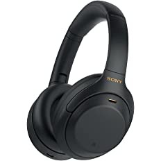 Sony WH-1000XM4 Industry Leading Wireless Noise Cancellation Bluetooth Over Ear Headphones with Mic for Phone Calls, 30 Hours Battery Life, Quick Charge, AUX, Touch Control and Voice Control - Black