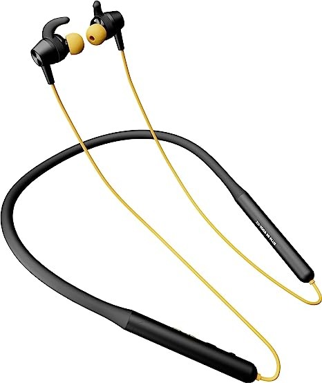 ZEBRONICS Zeb Yoga 90 Plus Wireless in-Ear Neckband Earphone Supporting Bluetooth 5.0, Dual Pairing,Type C Charging,10mm Drivers,Metallic Magnetic Earpiece,Call & Media Controls, Splash Proof(Yellow)
