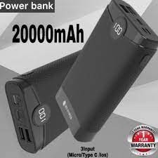 Portable 20000mAh Digital Power Bank | 1 Year Warranty