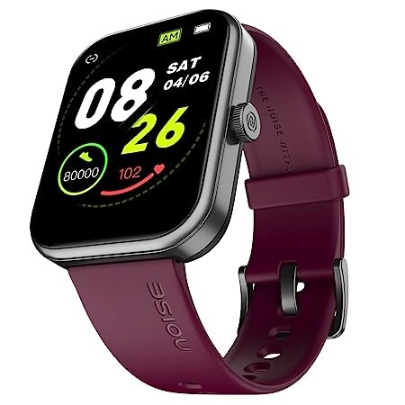 Noise Pulse 2 Max 1.85" Display, Bluetooth Calling Smart Watch, 10 Days Battery, 550 NITS Brightness, Smart DND, 100 Sports Modes, Smartwatch for Men and Women (Deep Wine)