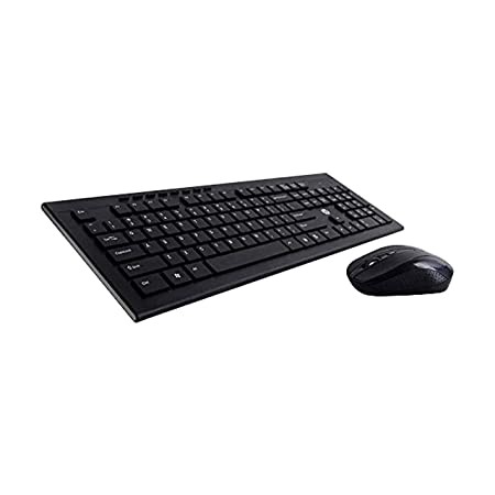 HP USB Wireless Spill Resistance Keyboard and Mouse Set with 10m Working Range 2.4G Wireless Technology / 3 Years Warranty (4SC12PA), Black