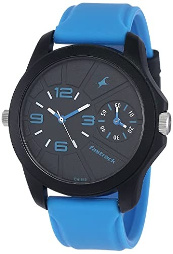 Fastrack Two Timers Analog Black Dial Men's Watch-NN38042PP04/NP38042PP04