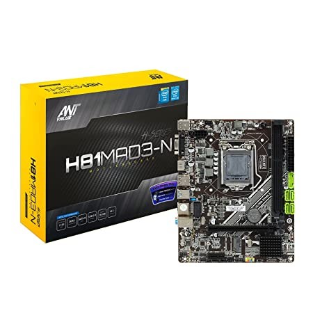 Ant Esports H81Mad3-N mATX Gaming Motherboard LGA1150 Support Intel 4Th Generation I3/I5/I7 DDR3, M.2 NVMe, USB 3.0 Ports, HDMI Port