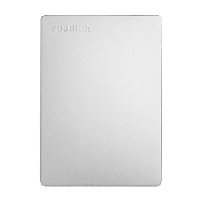 TOSHIBA Canvio Slim 2TB Portable External HDD - USB 3.0 for PC Laptop Windows and Mac, 3 Years Warranty, External Hard Drive - Silver