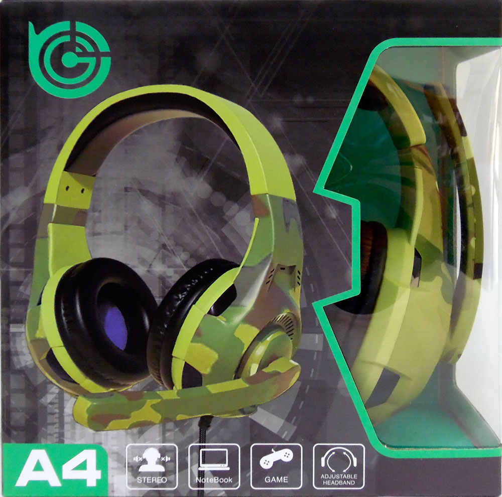 Tucci A4-light green camouflage Gaming headphones with microphone