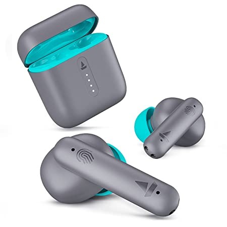 boAt Airdopes 141 Bluetooth Truly Wireless in Ear Headphones with 42H Playtime, Beast Mode(Low Latency Upto 80ms) for Gaming, ENx Tech, IWP, IPX4 Water Resistance, Smooth Touch Controls(Cyan Cider)
