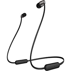 Sony WI-C310 Wireless Headphones with 15 Hrs Battery Life, Quick Charge, Magnetic Earbuds for Tangle Free Carrying, BT ver 5.0,Work from home, In-Ear Bluetooth Headset with mic for phone calls (Black)