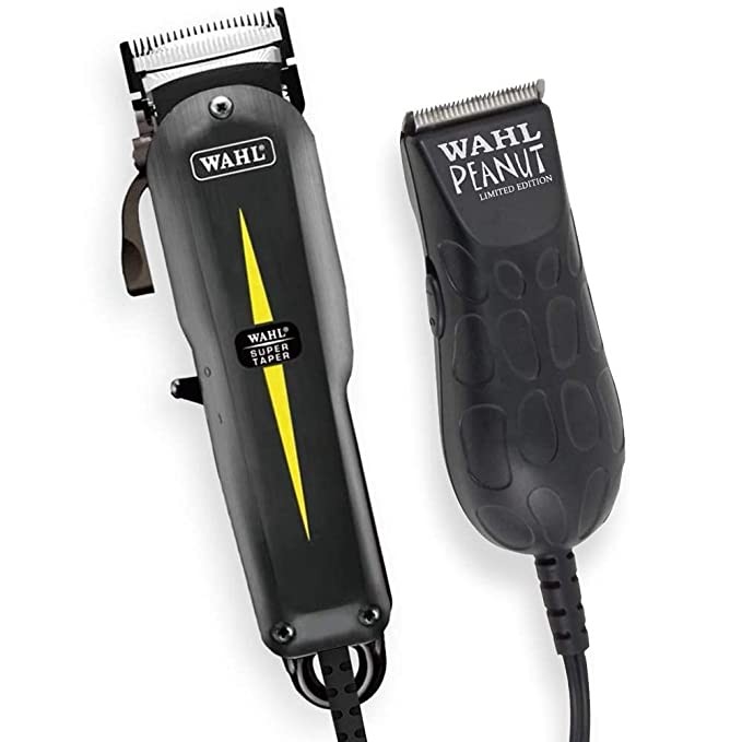WAHL 08331-024 Professional All Star Clipper+Trimmer Combo Features Super Taper and Peanut Trimmer (Black) Corded Electric