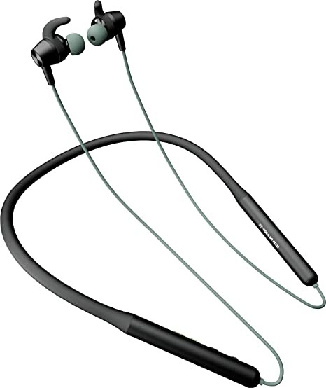 ZEBRONICS Zeb Yoga 90 Plus Wireless in-Ear Neckband Earphone Supporting Bluetooth 5.0, Dual Pairing,Type C Charging,10mm Drivers,Metallic Magnetic Earpiece,Call & Media Controls, Splash Proof(Green)