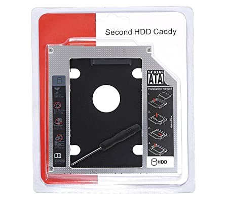 Lapster Caddy for ssd and HDD, Optical Bay 2nd Hard Drive Caddy, Caddy 9.5mm for Laptop